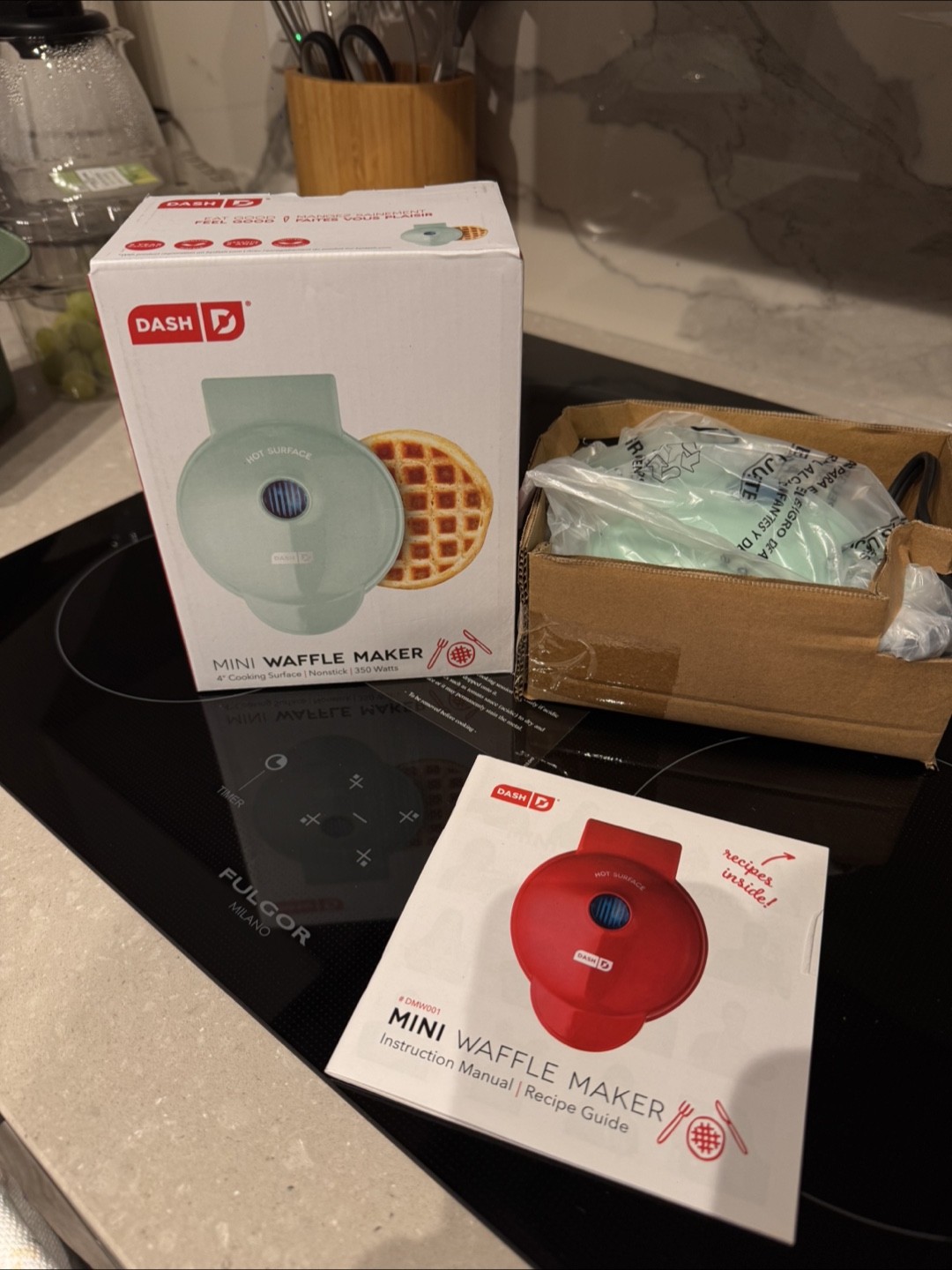 New Dash Mini Waffle Maker - Aqua - photo 2
