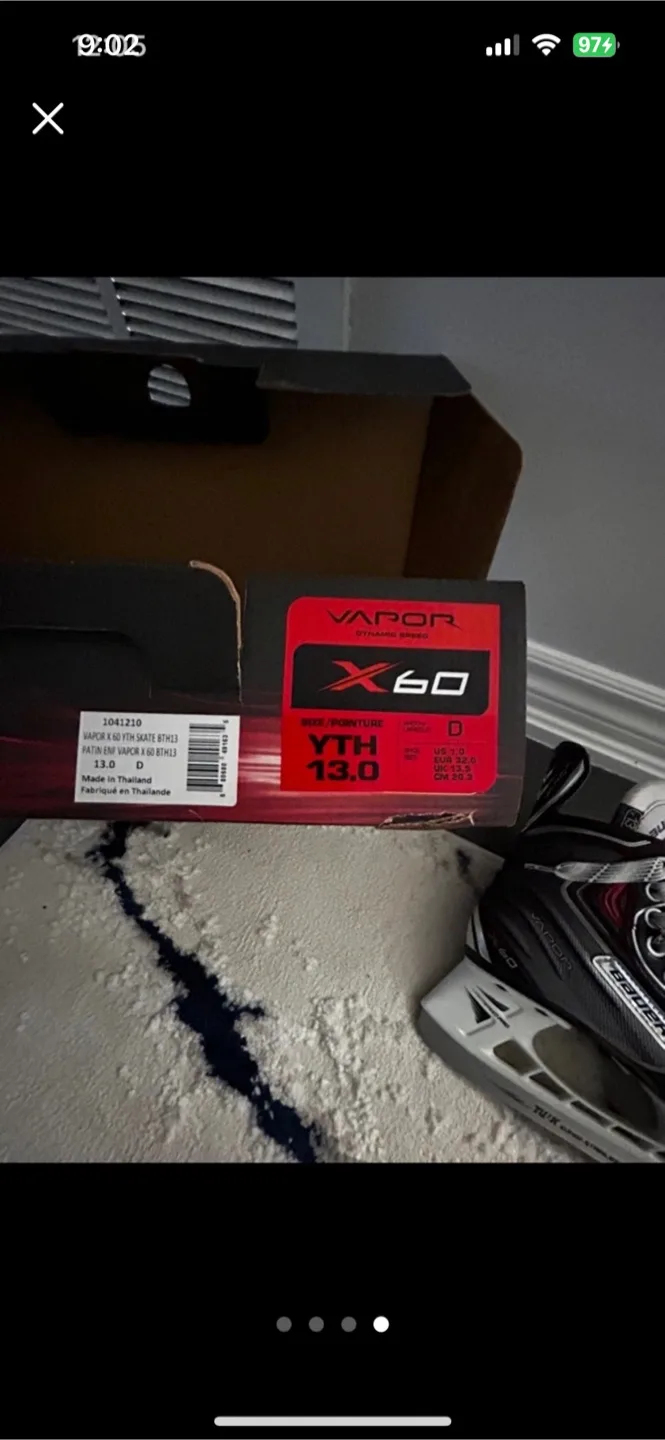 Bauer Vapor X60 Ice Skates Size 13 image indicator(4)