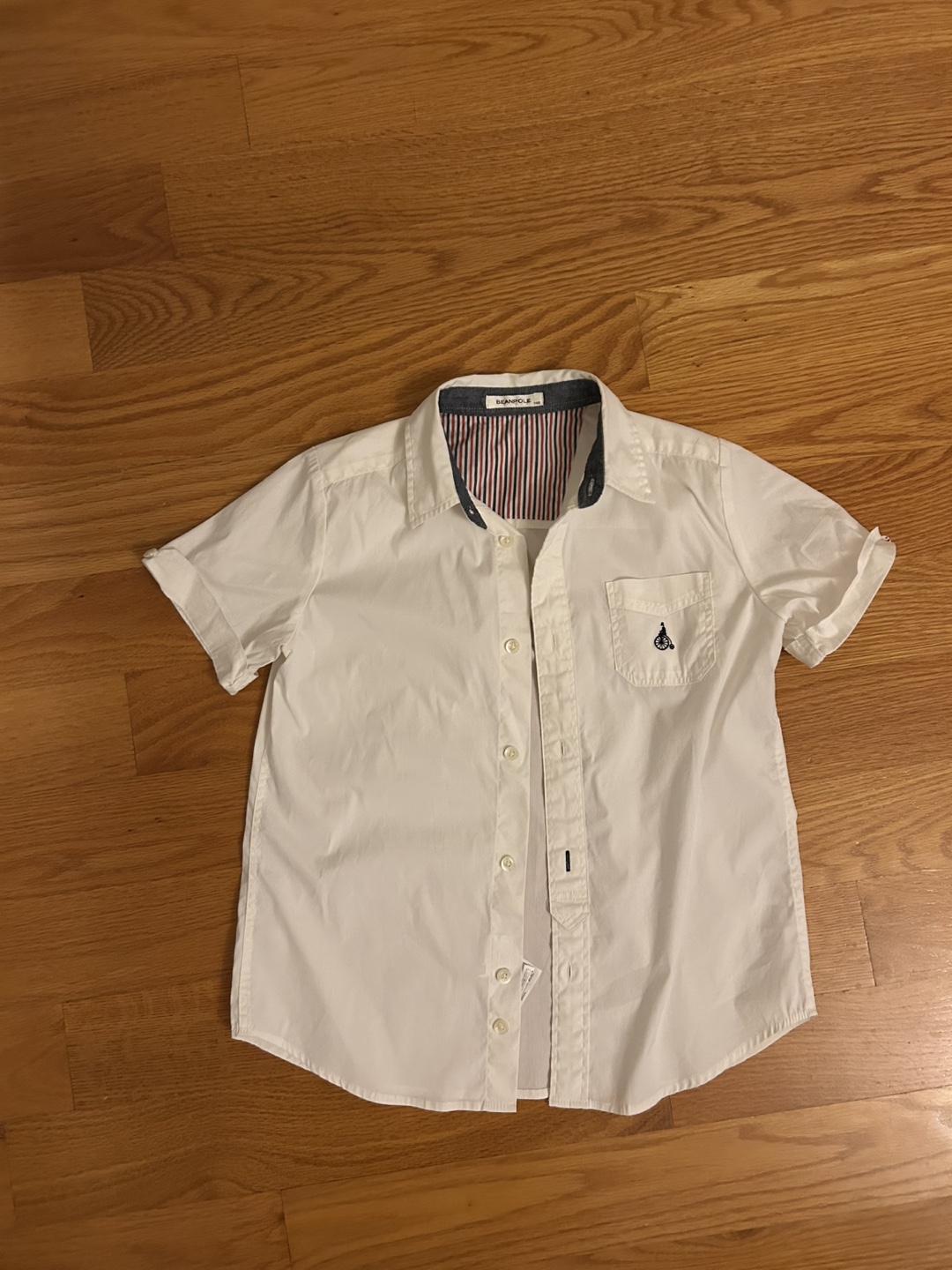 BEANPOLE Kids Short Sleeve White Dress Shirt - Size 145