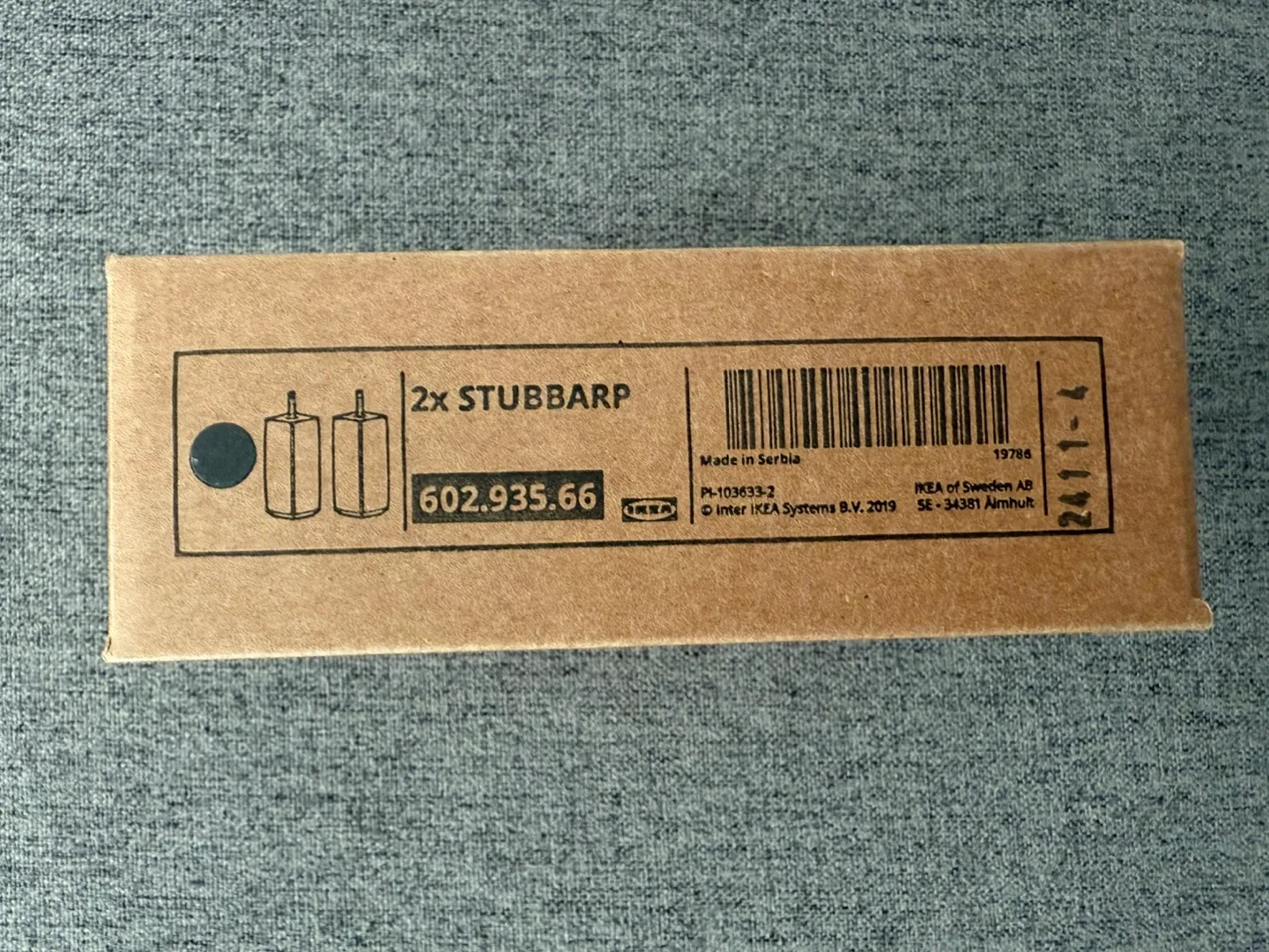 Ikea Stubbarp Legs Black/Brown 2-pack thumbnail