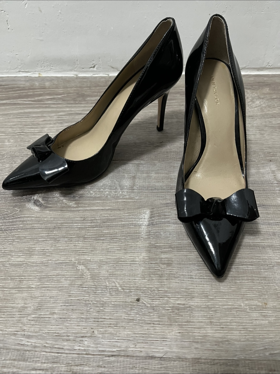 Ann Taylor Black Patent Leather Heels - Size 7M