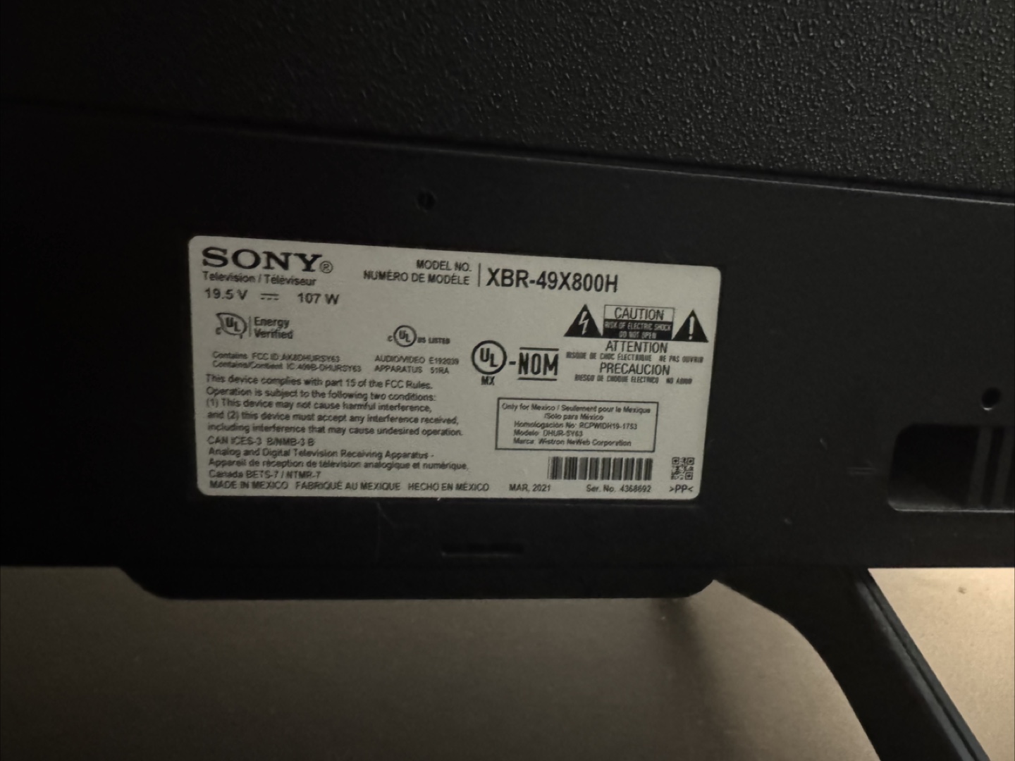 Sony XBR-49X800H 49" 4K TV - photo 2