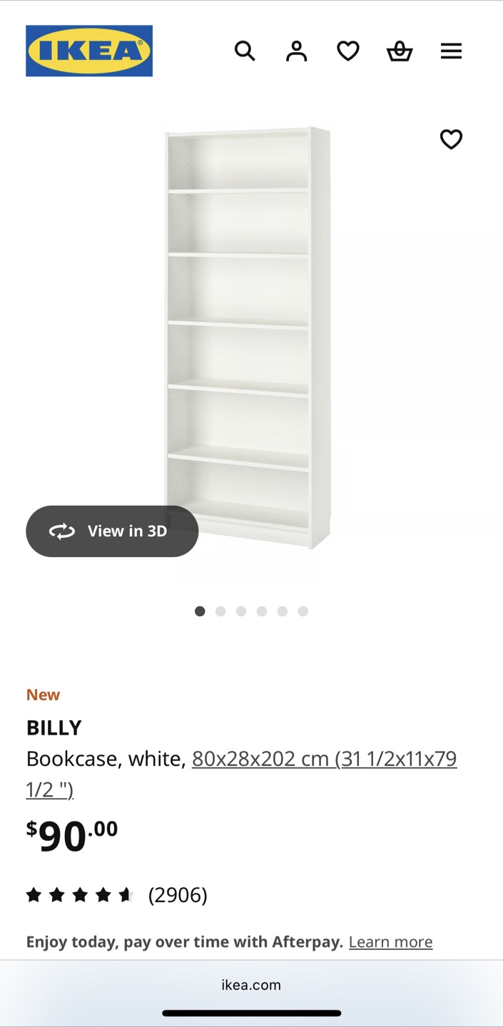 IKEA Billy Bookcase with Oxberg Doors - White - photo 3