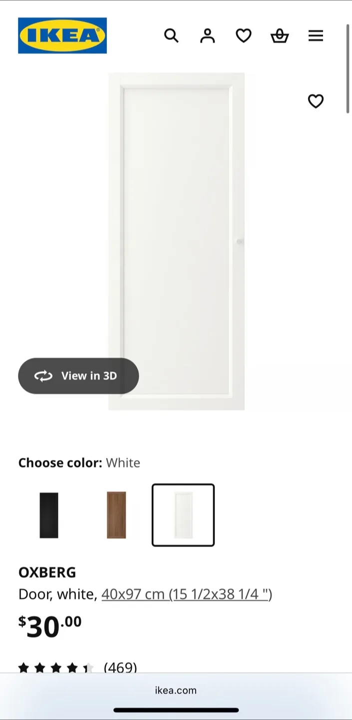 IKEA Billy Bookcase with Oxberg Doors - White image indicator(4)