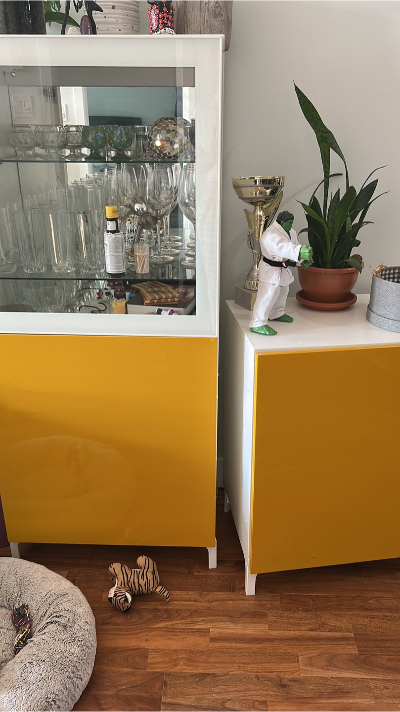 IKEA Cabinet - White & Yellow - photo 2