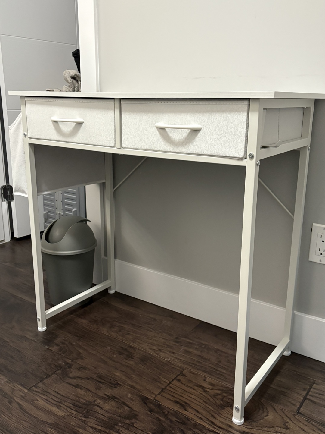 White Desk with Drawers