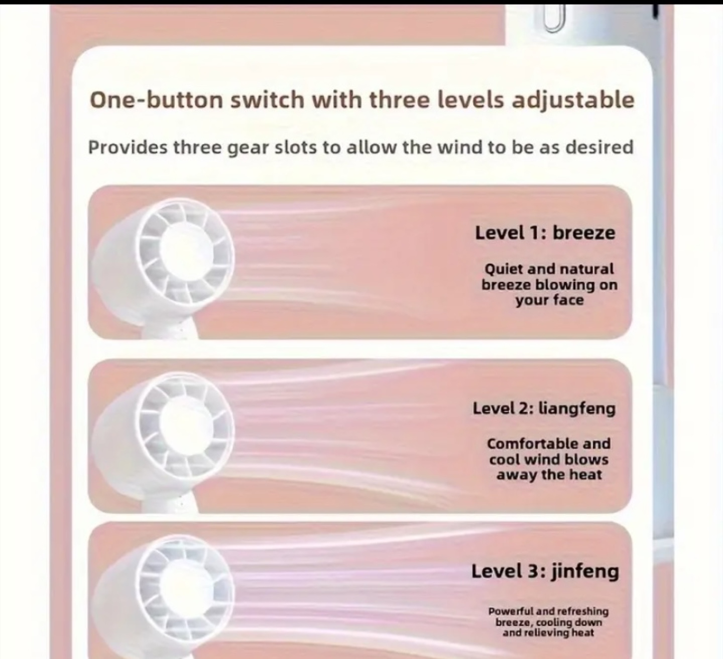 Mini Handheld Turbo Fan - Pink - photo 3