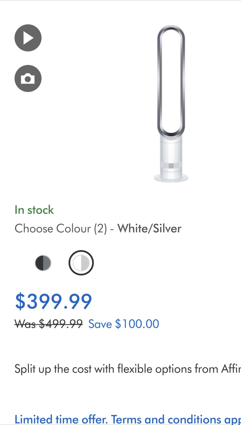 Dyson Tower Fan (White)