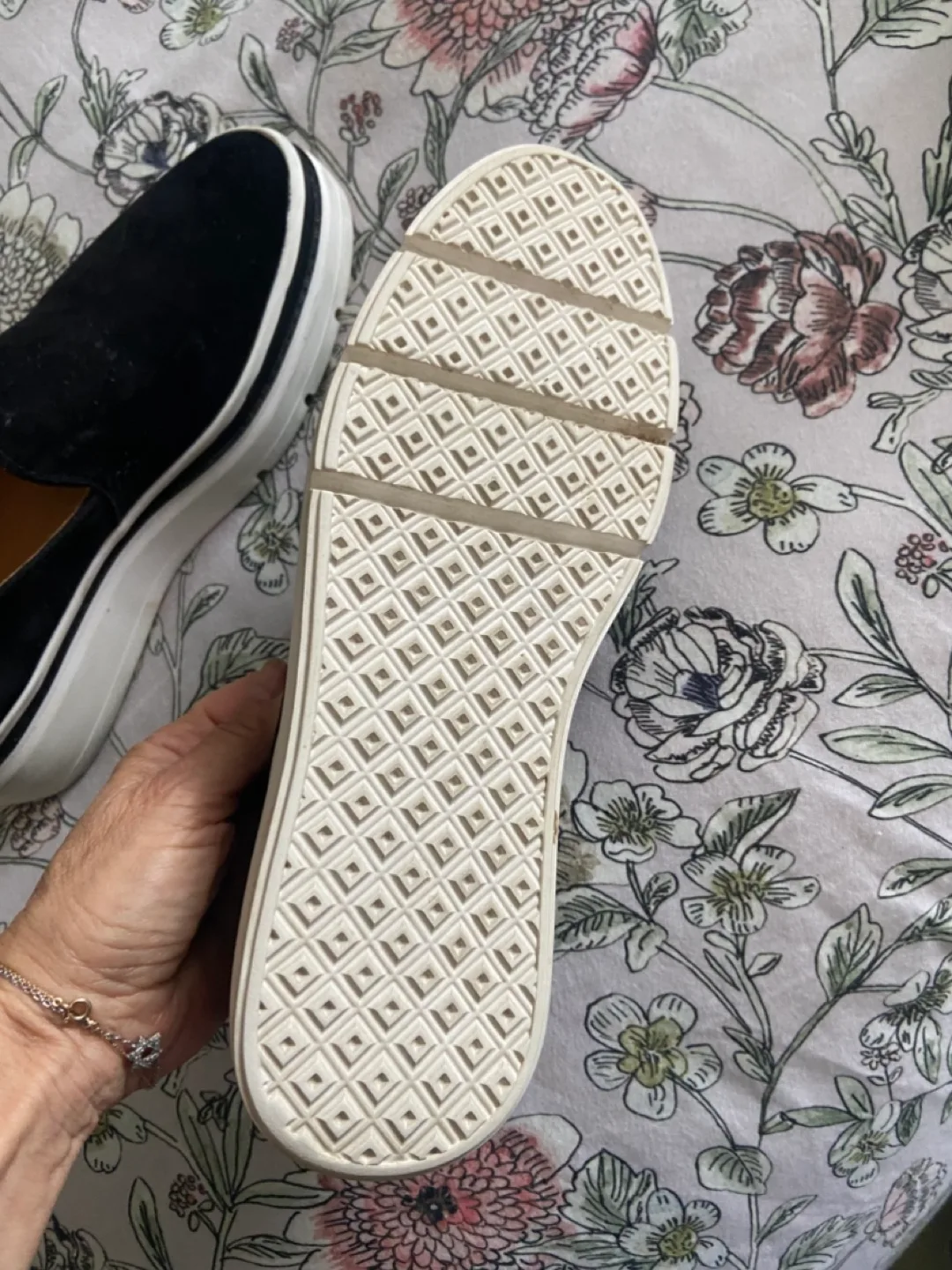 Bill Blass Black Suede Slip-On Sneakers, Size 7 image indicator(3)