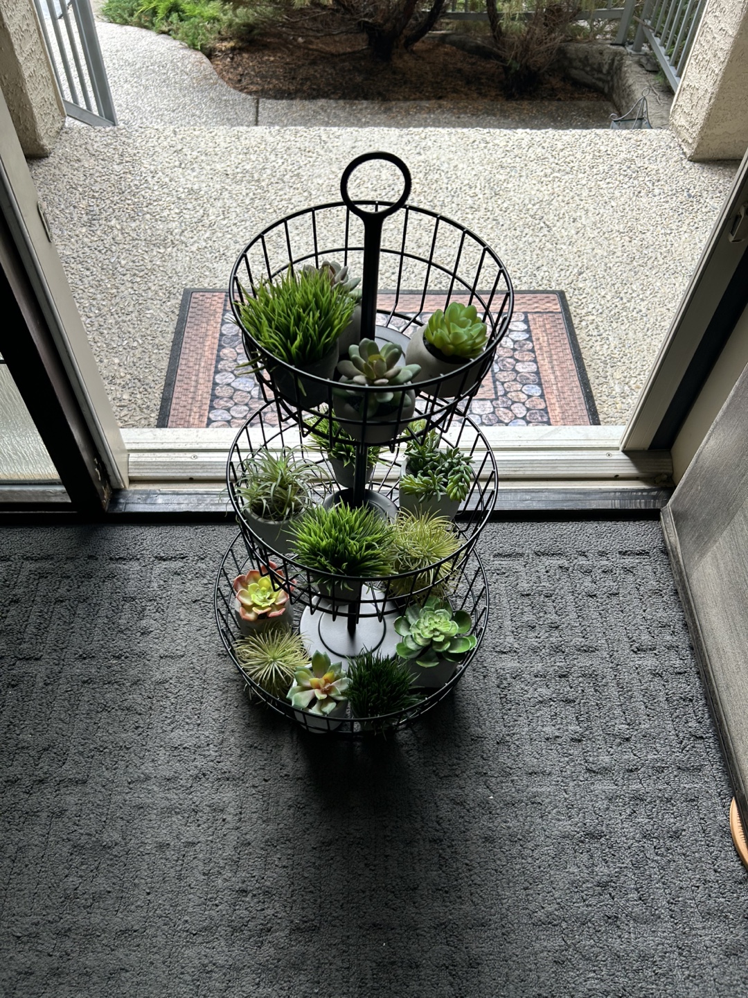 3-Tier Black Metal Basket Stand - photo 3