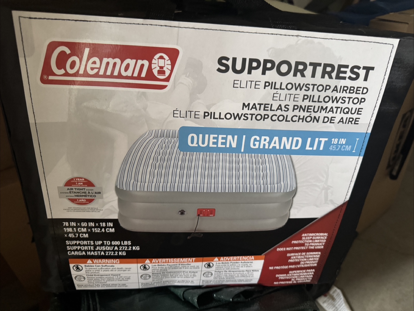Brand New!! Coleman SupportRest Elite Queen Airbed - New in Box