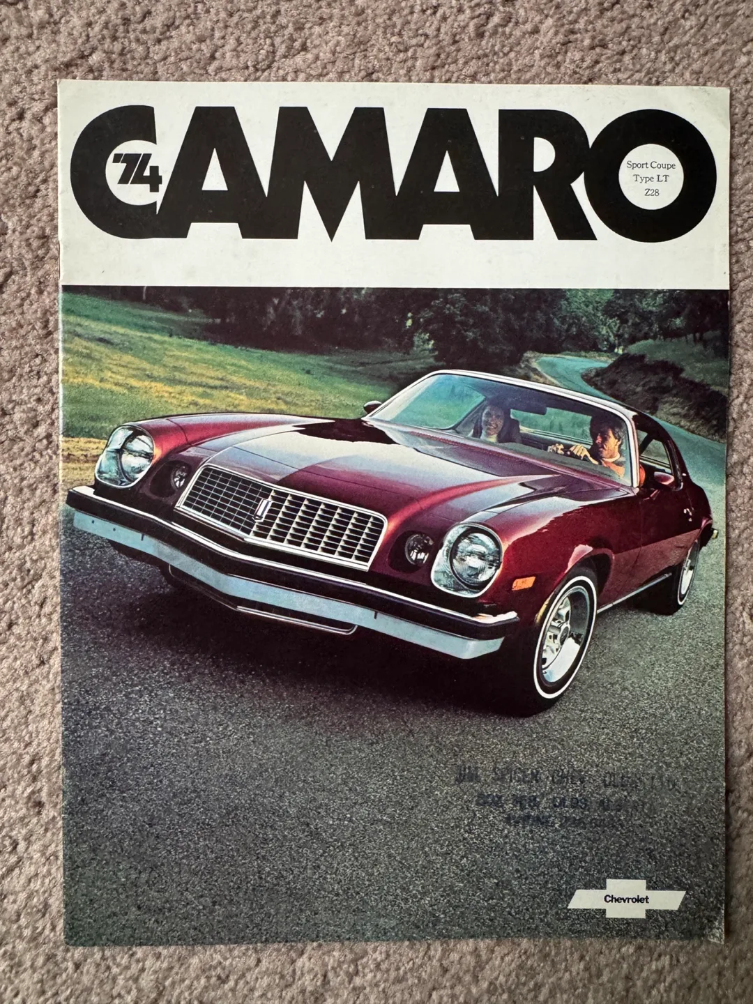 Vintage '74 Camaro Brochure thumbnail