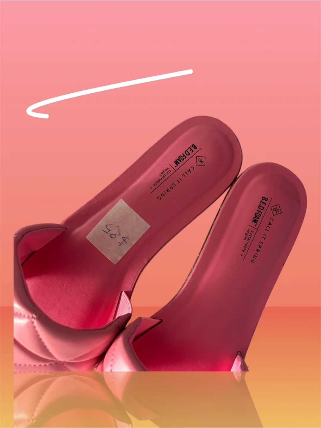 Call It Spring Pink Quilted Slides - Size 8 image indicator(2)