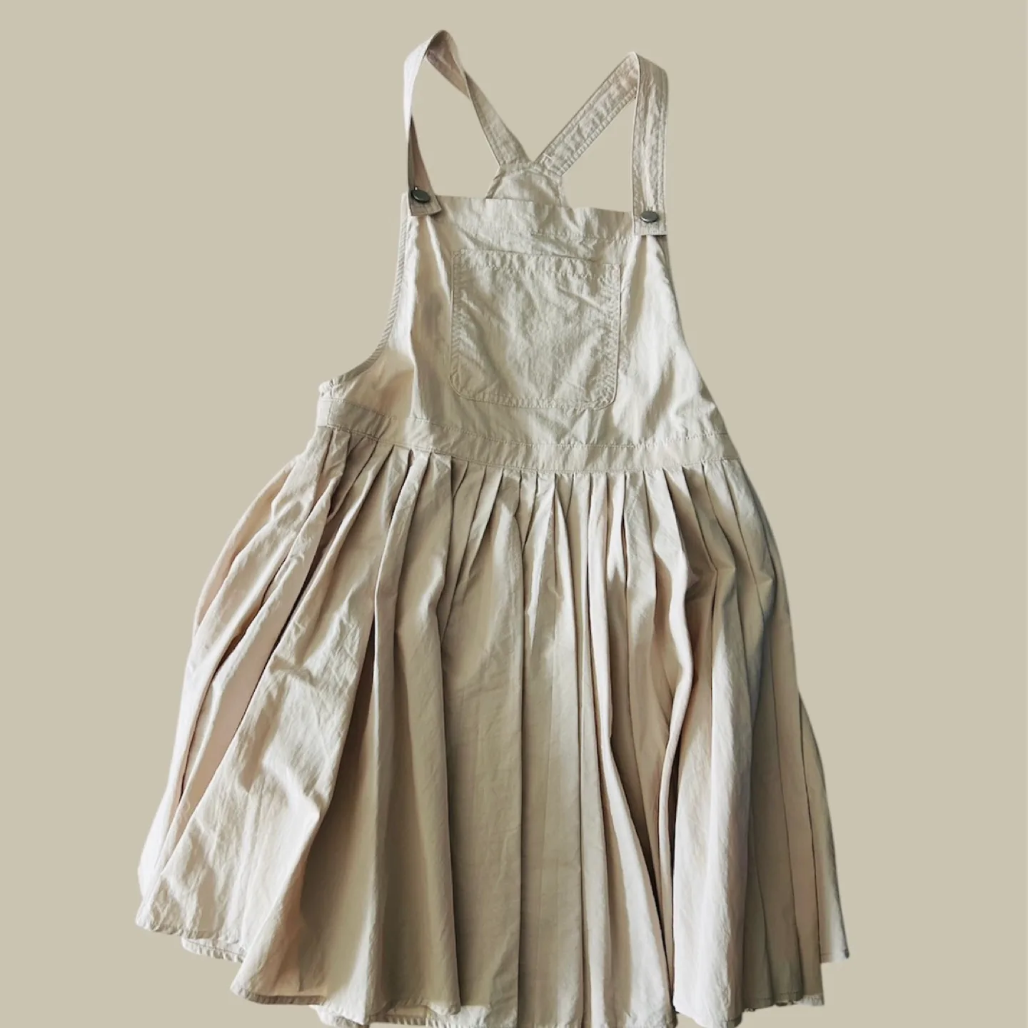 Beige Pinafore Dress thumbnail