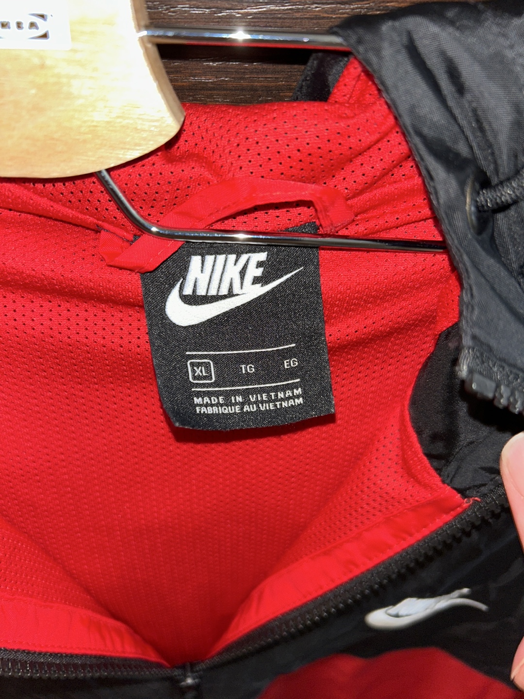 Nike Windrunner Jacket - Black/Red, XL - photo 3