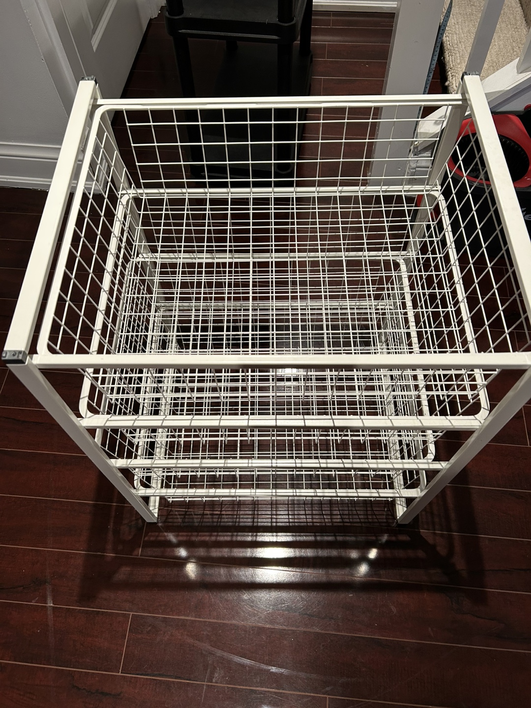 White Wire Basket Storage Unit - photo 2