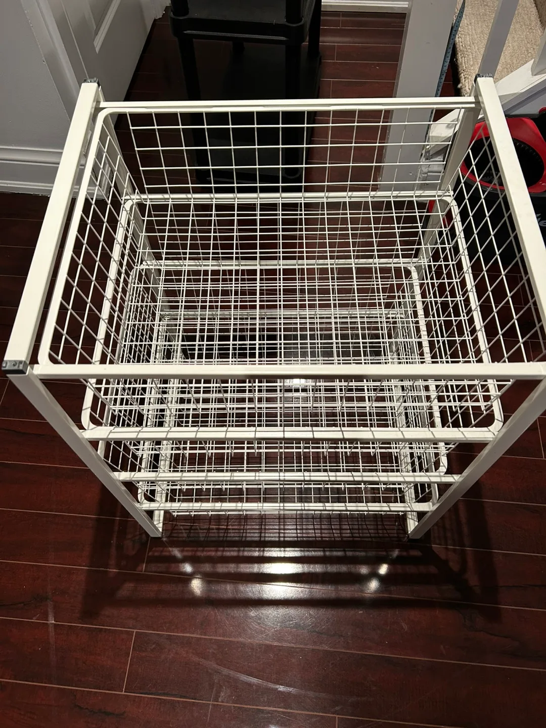 White Wire Basket Storage Unit image indicator(2)