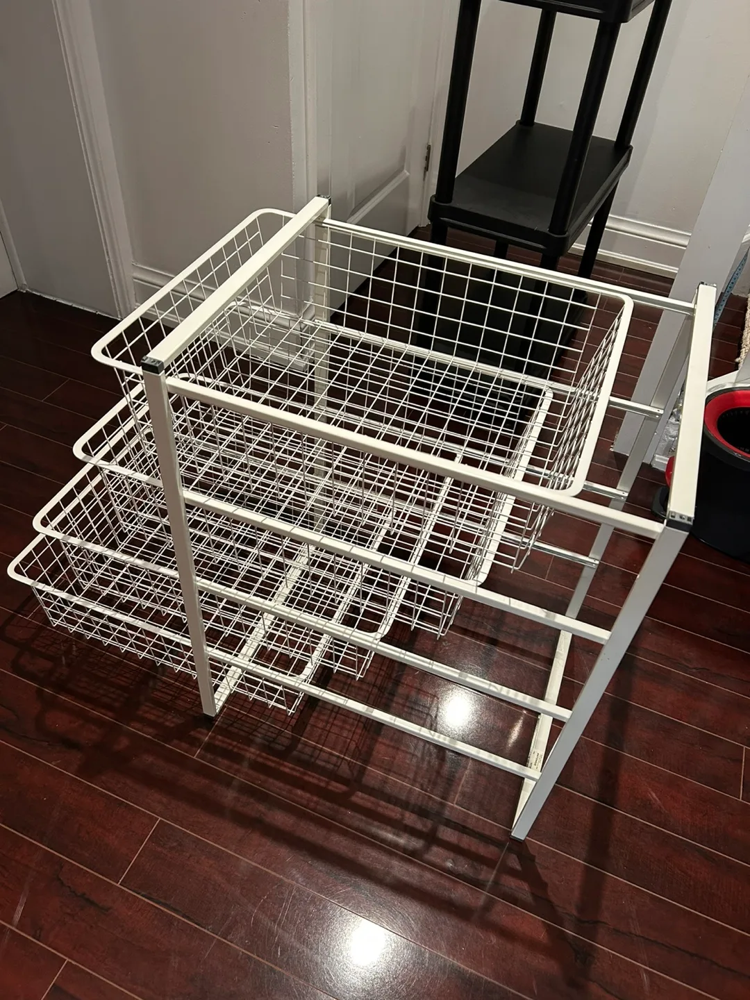 White Wire Basket Storage Unit image indicator(4)