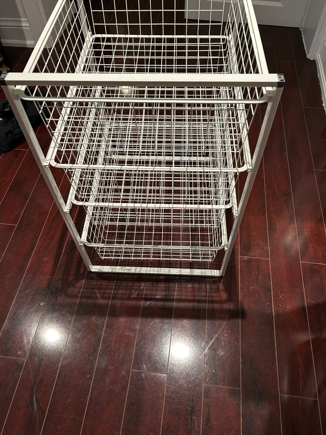 White Wire Basket Storage Unit thumbnail