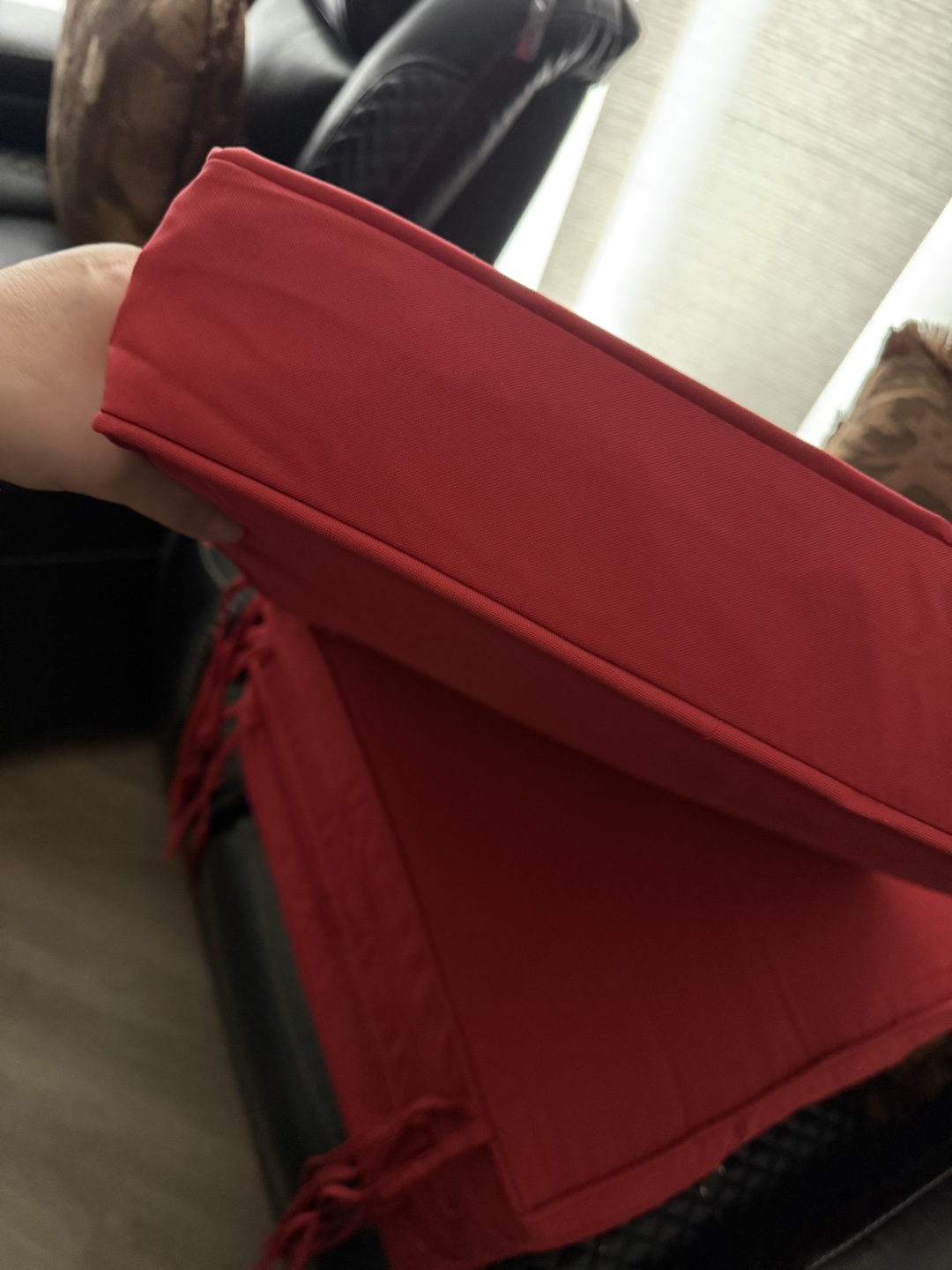 Red Outdoor Patio Cushions - Set of 4 - photo 5