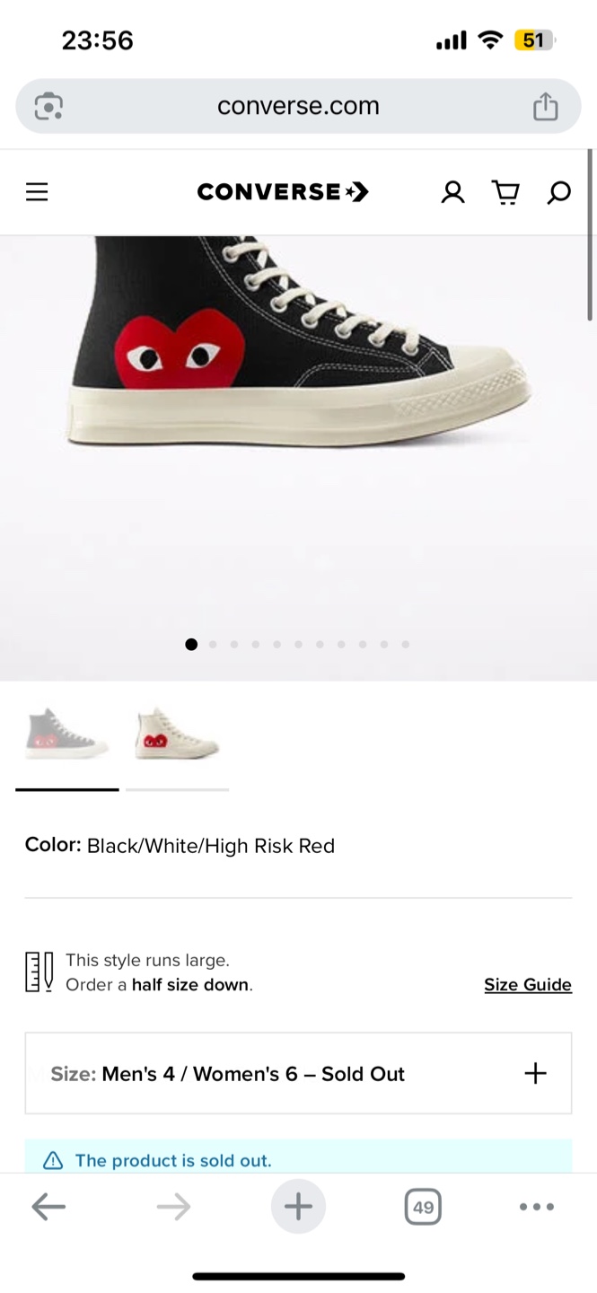 comme des garcons converse chuck 70 - photo 4