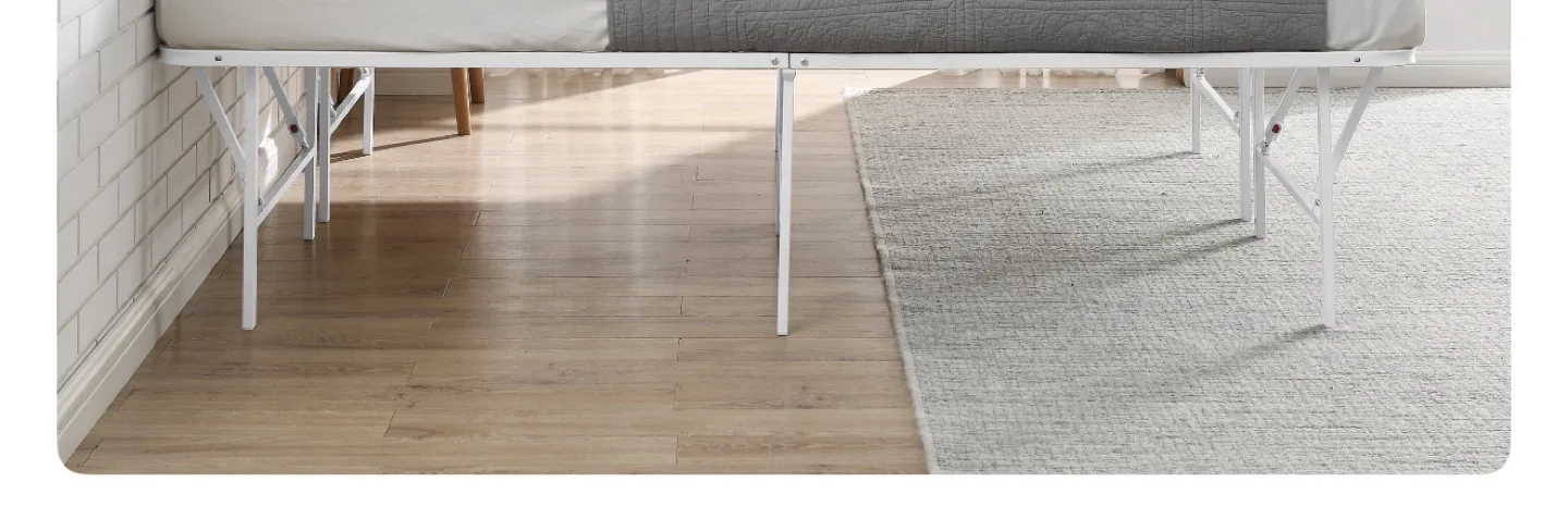 Mainstays Queen 18" Foldable Steel Platform Bed Frame,White image indicator(2)
