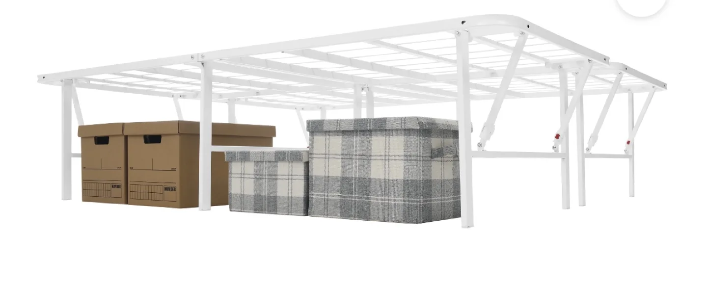 Mainstays Queen 18" Foldable Steel Platform Bed Frame,White image indicator(3)