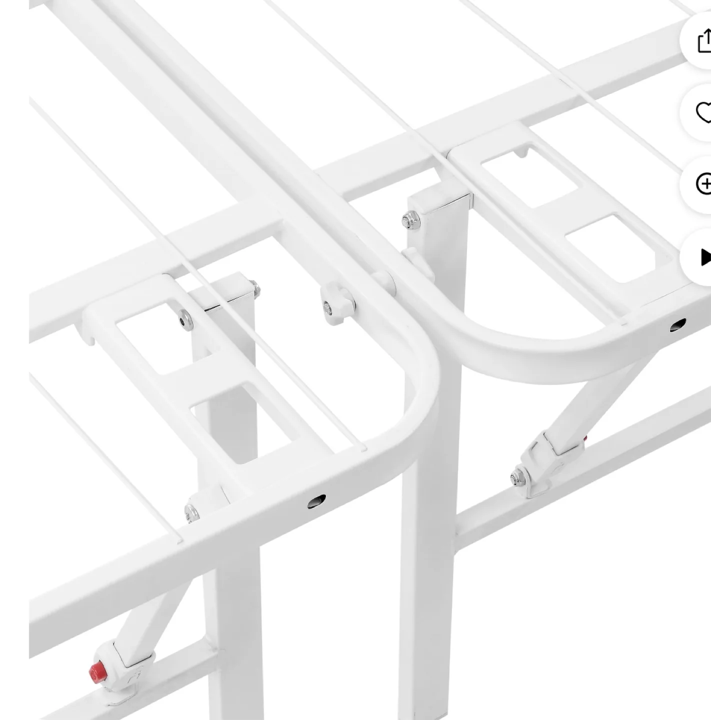 Mainstays Queen 18" Foldable Steel Platform Bed Frame,White image indicator(4)