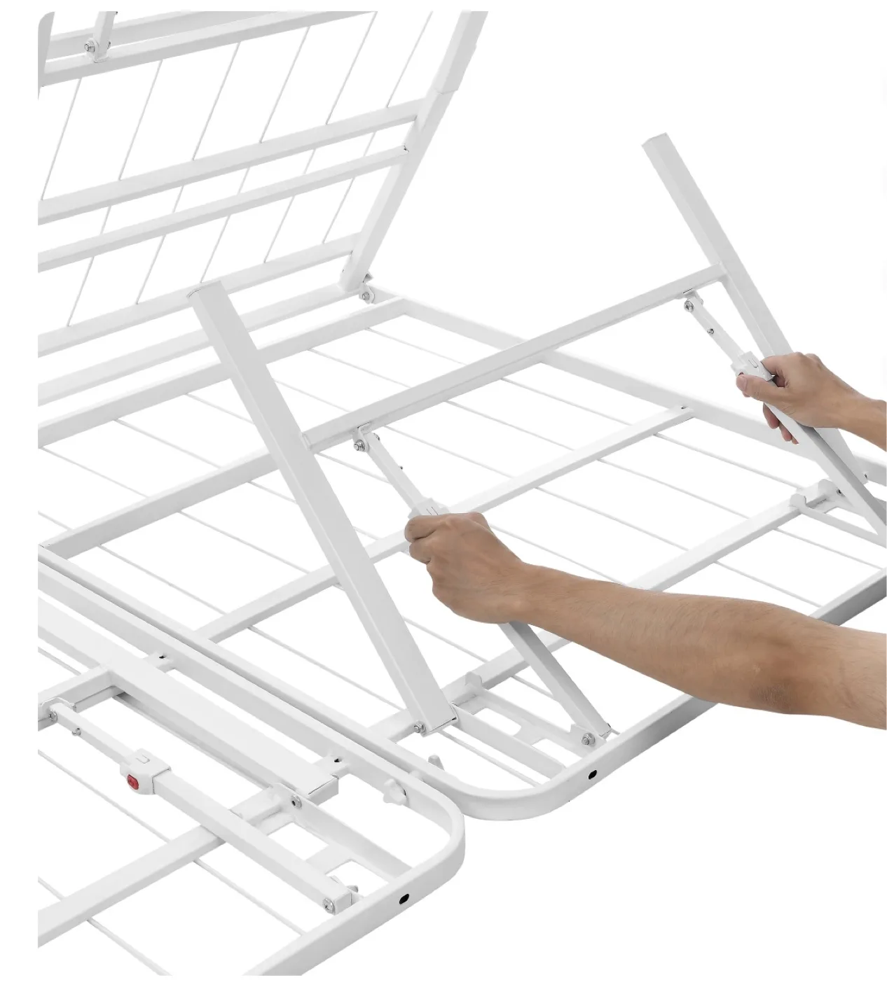 Mainstays Queen 18" Foldable Steel Platform Bed Frame,White image indicator(6)