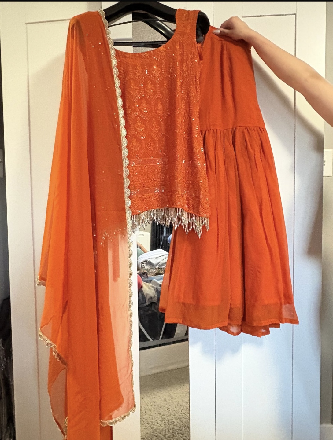 Orange Indian Outfit/ Sharara set - photo 2