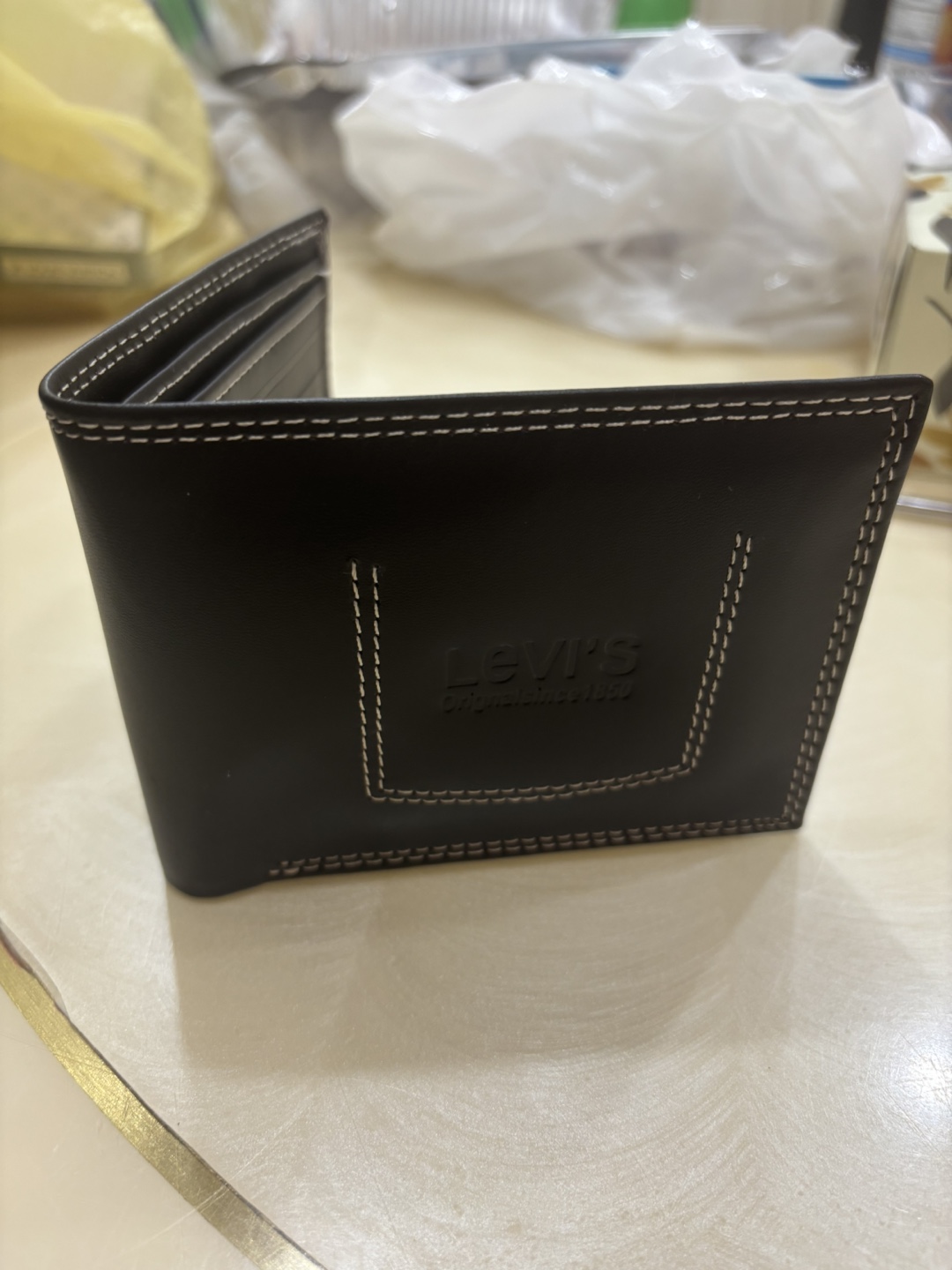 Levi's Black Leather Wallet - New - photo 3