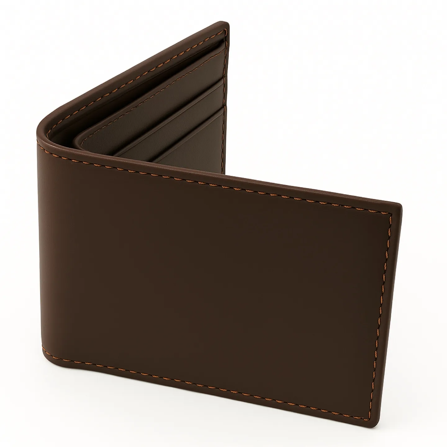 Brown Leather Bifold Wallet thumbnail