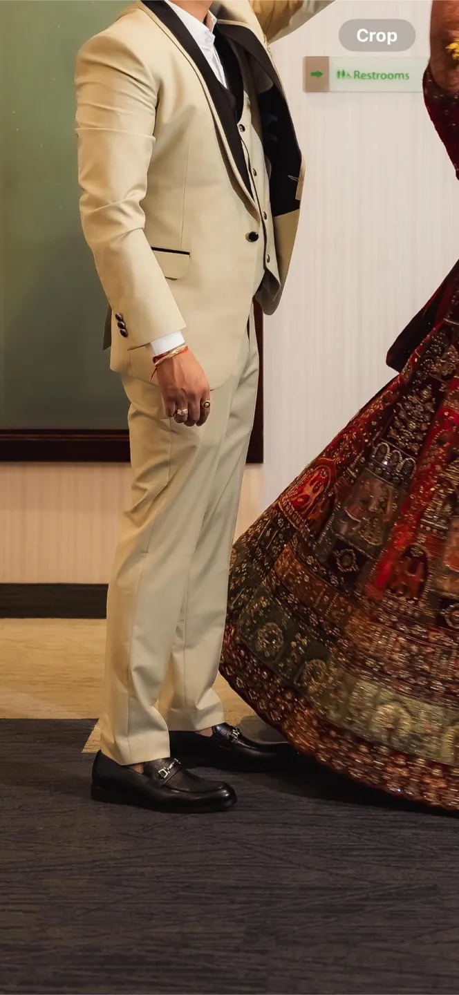 Men's Beige 3-Piece Suit thumbnail