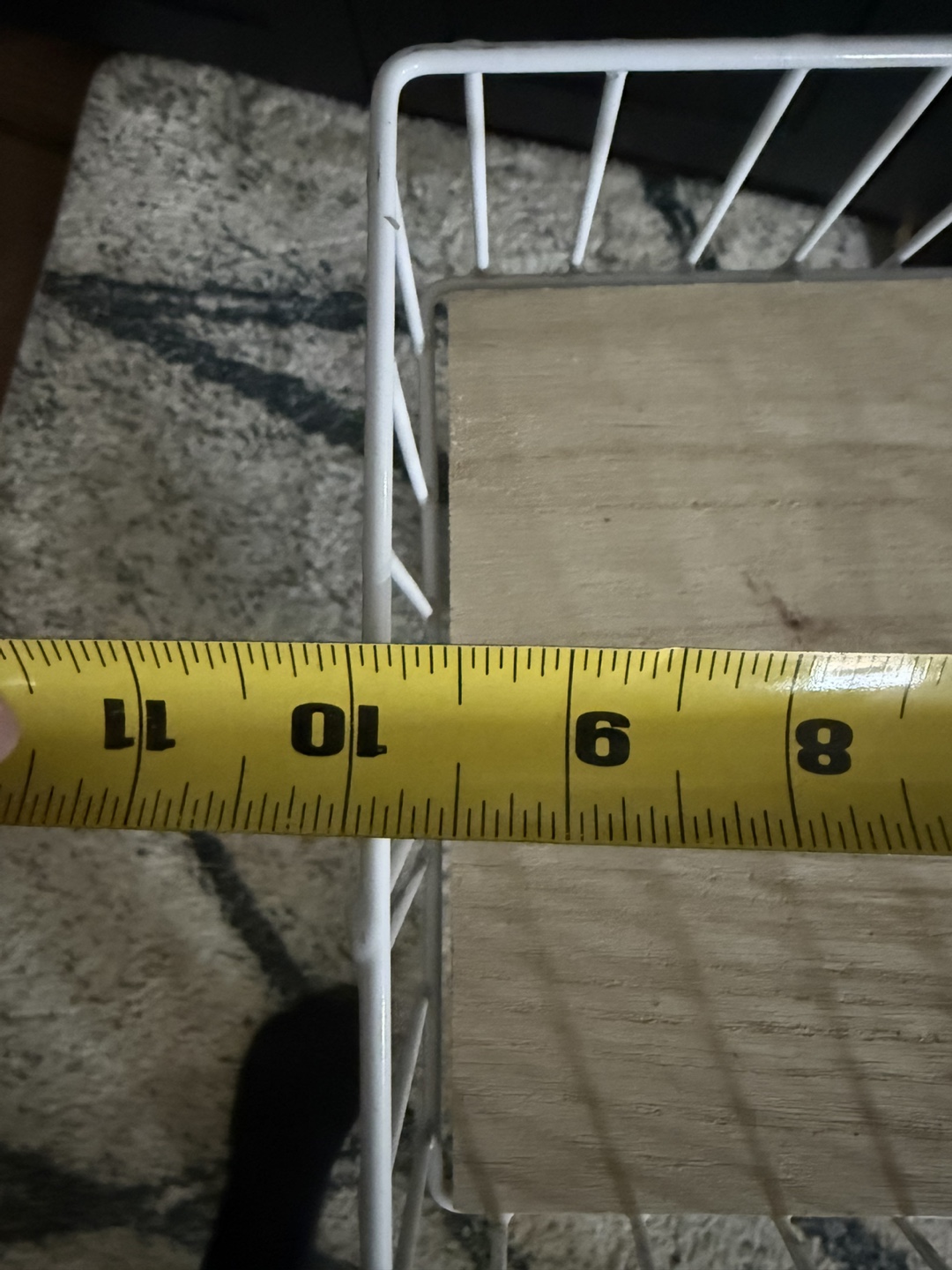 White Metal & Wood 3-Tier Basket Stand - photo 4
