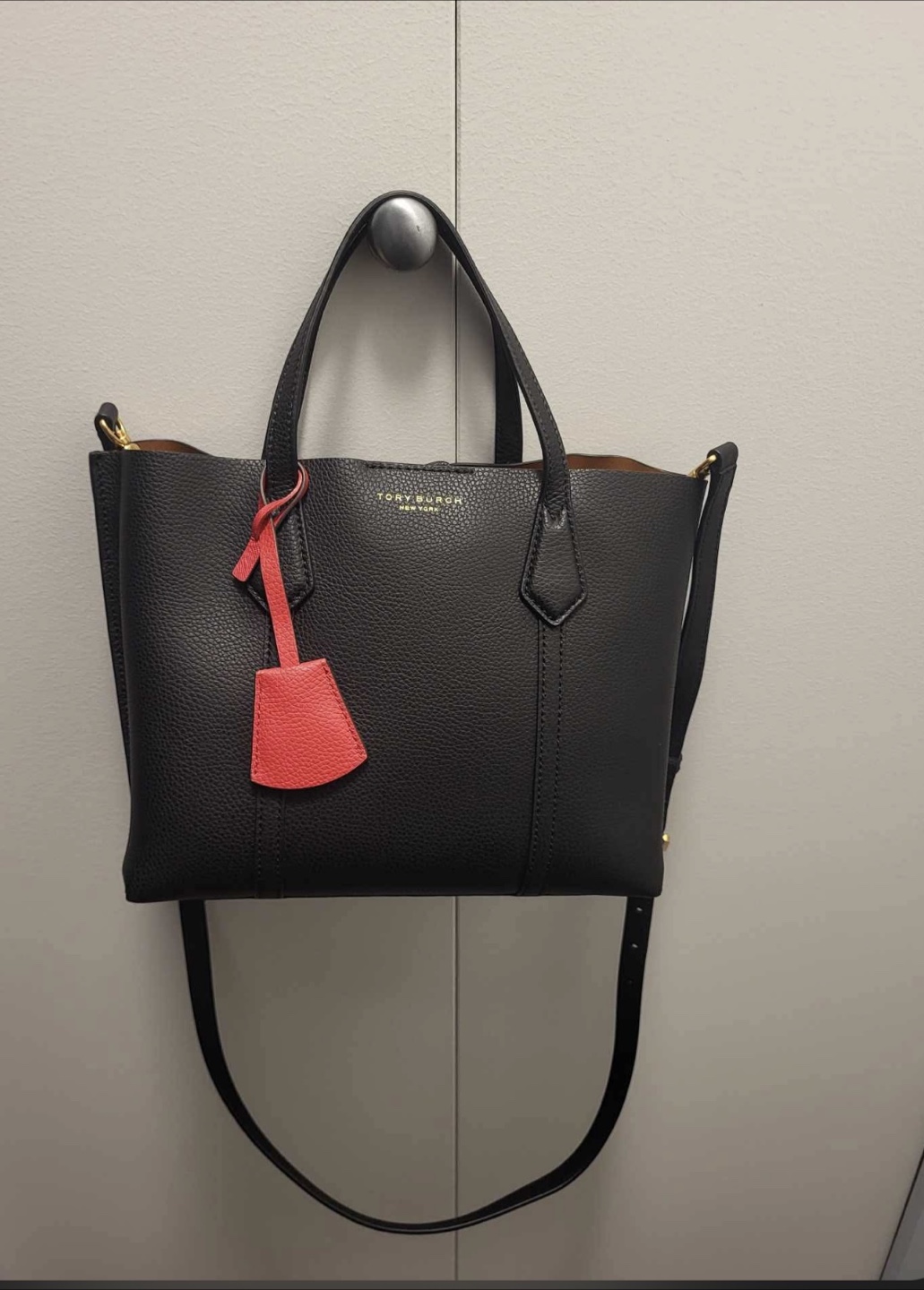 Tory Burch Black Leather Tote Bag