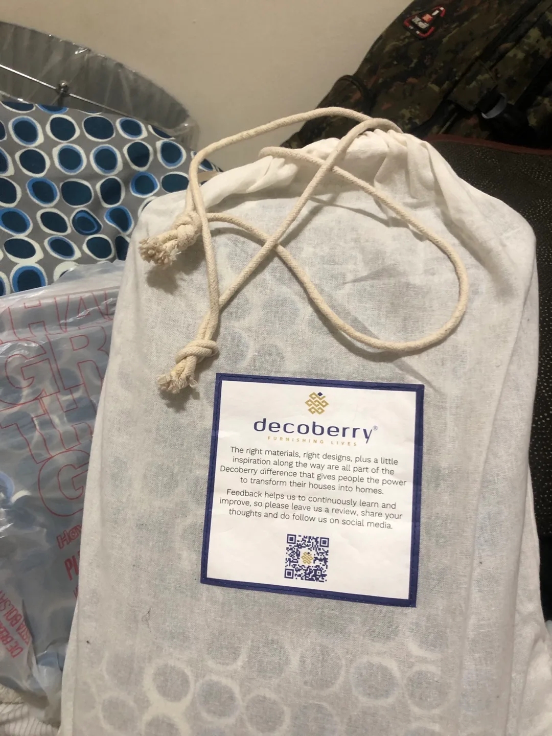 Decoberry Curtains - Blue/Gray Pattern thumbnail