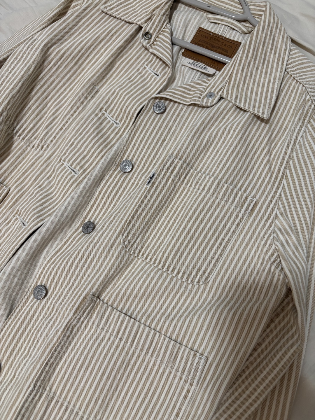 Levi's Striped Chore Coat - Size S