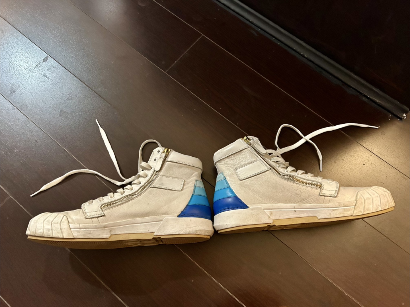 🥕White High-Top Sneakers - photo 2