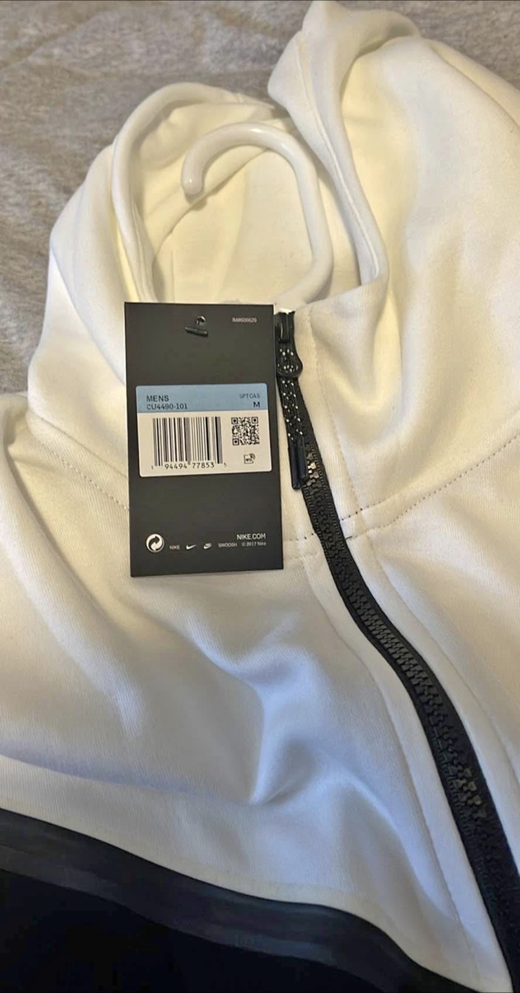 Nike Tech Fleece Hoodie - Black & White - Size M - photo 2