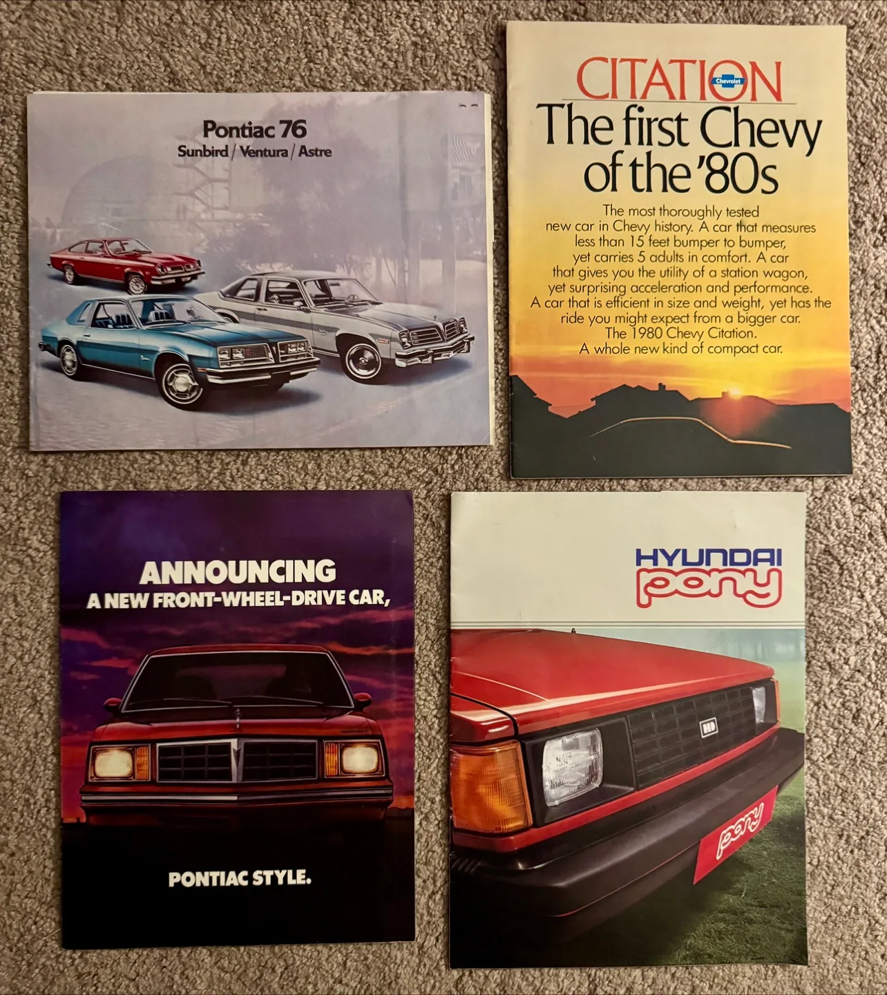 Vintage Car Brochures - Chevy, Pontiac, Hyundai thumbnail