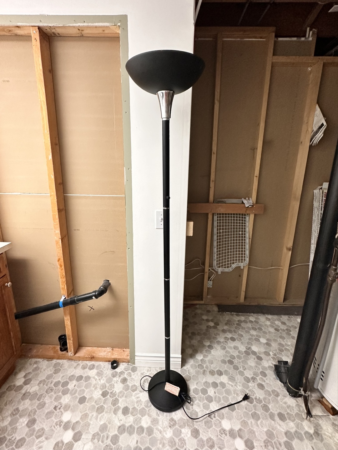 Black Torchiere Floor Lamp