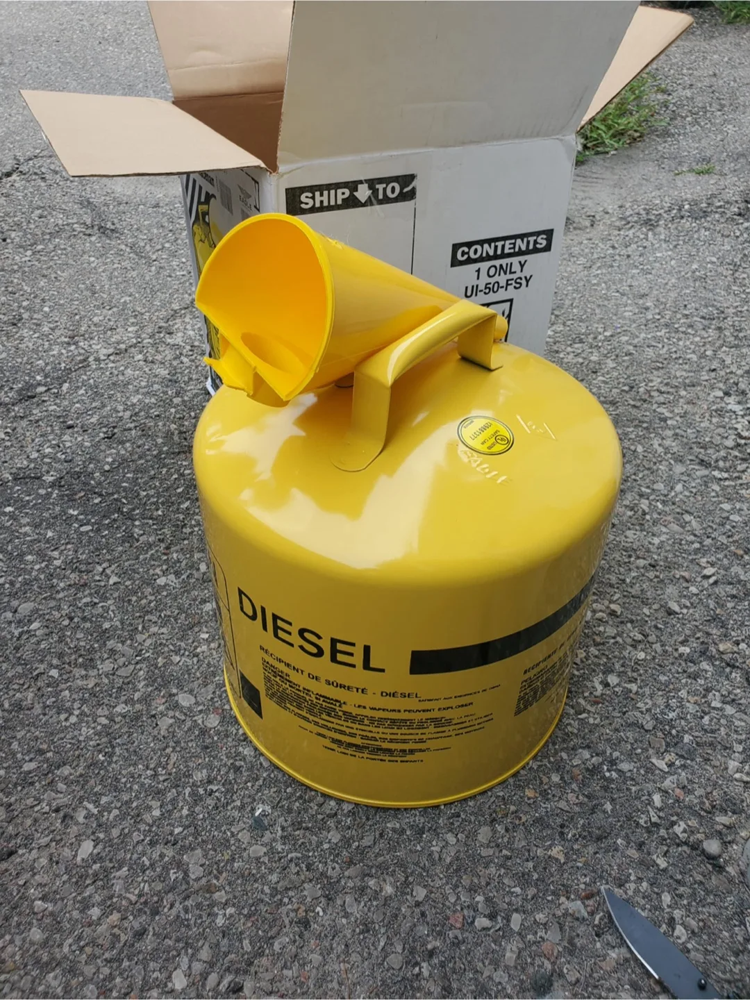 Eagle Type I Safety Can - 5 Gallon Yellow thumbnail