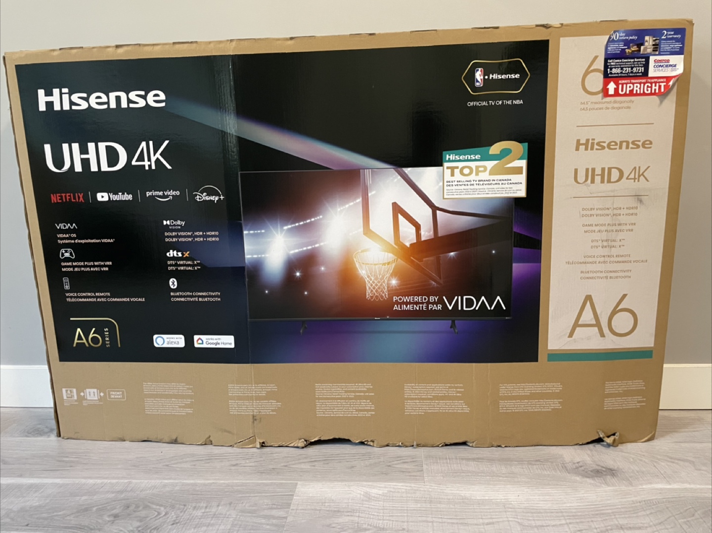 Hisense 65" UHD 4K A6 Series TV - photo 2