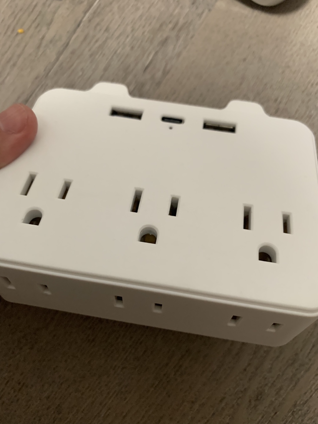 White Power Strip with USB Ports