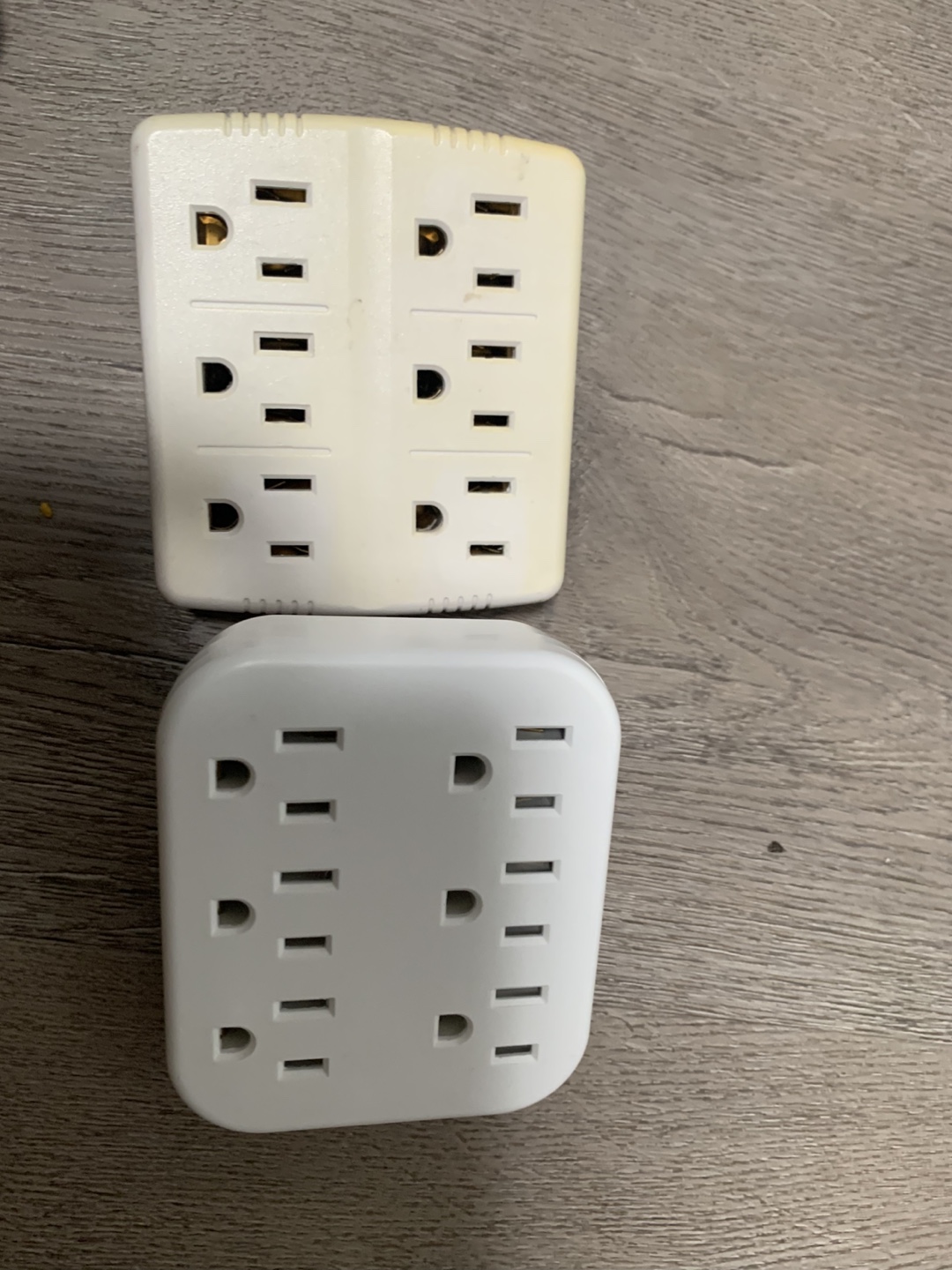 2x White Wall Outlet Expanders