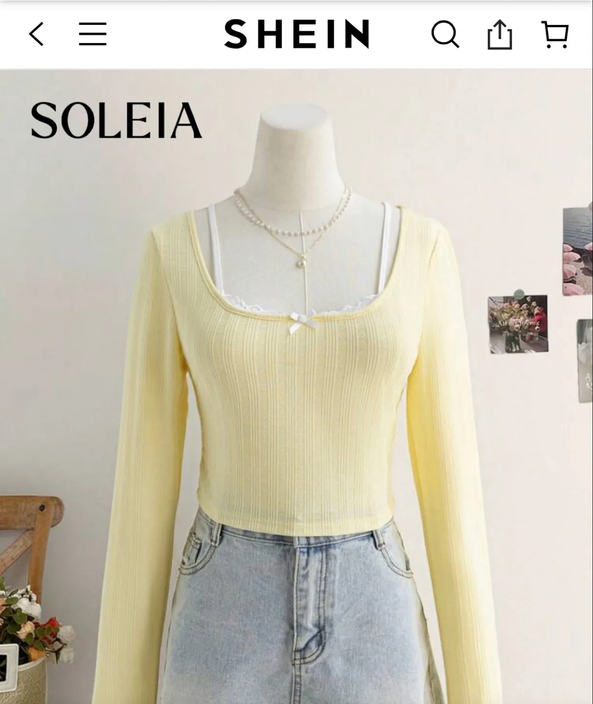 SHEIN Soleia Long Sleeve Textured Knit T-Shirt thumbnail