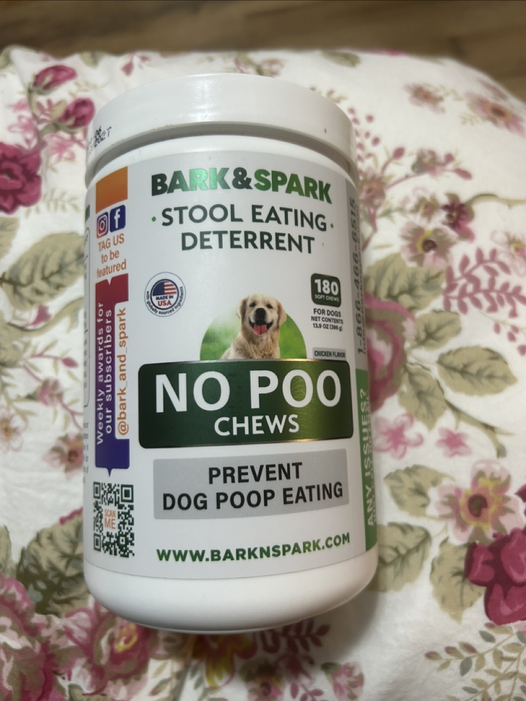 Bark & Spark No Poo Chews - 180 Soft Chews