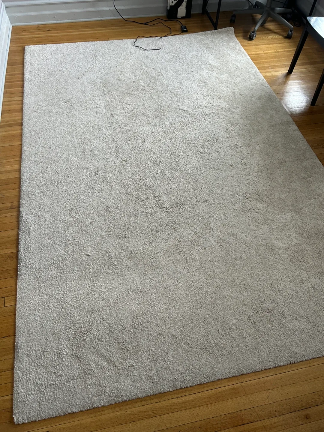 Large IKEA Cream Rug, 6'7"x9'10" thumbnail