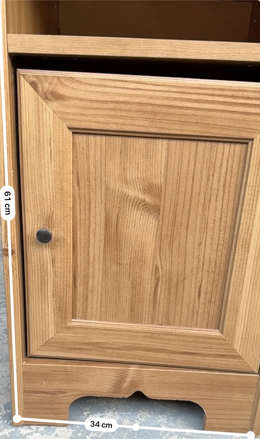 Wooden Nightstand with Door image indicator(3)