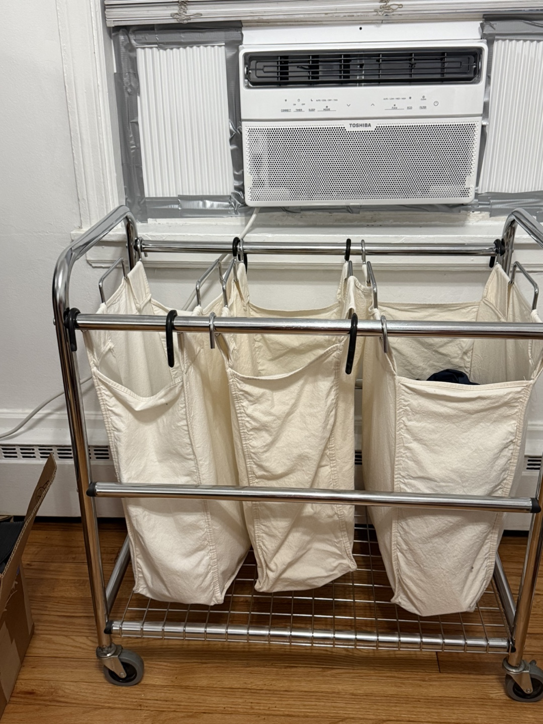 Rolling Triple Laundry Sorter Cart - photo 2